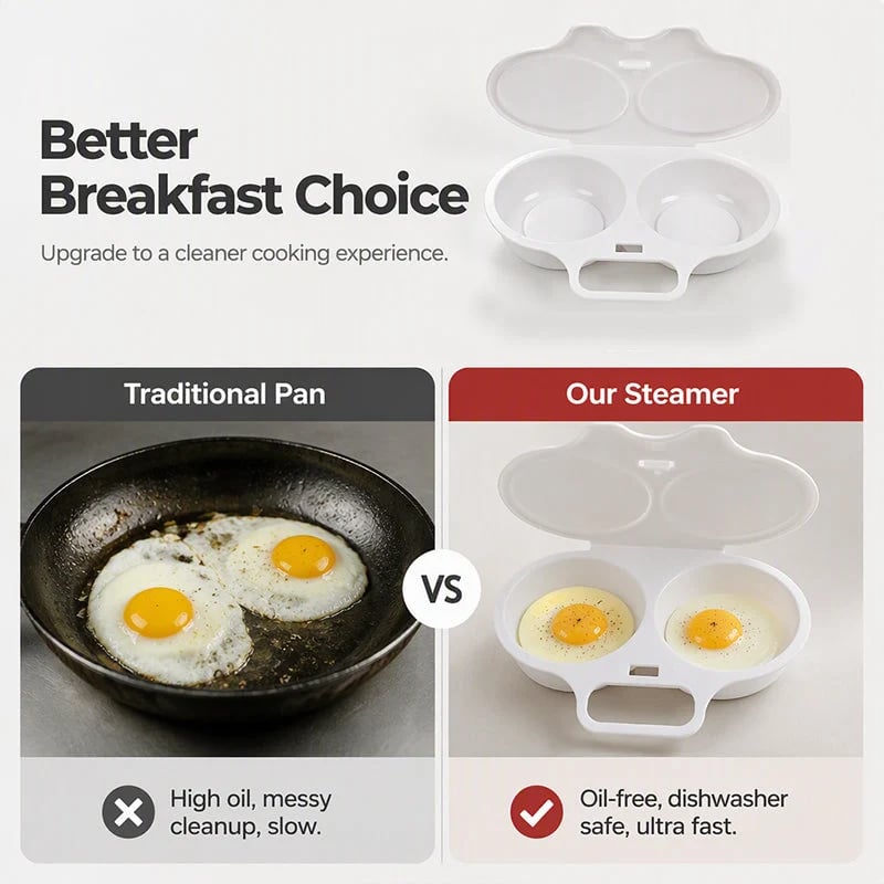 🔥 LAST DAY 50% OFF – Microwave Egg Cooker